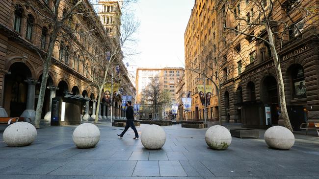 Sydney CBD looking like a ghost town. Picture: NCA NewsWire / Gaye Gerard