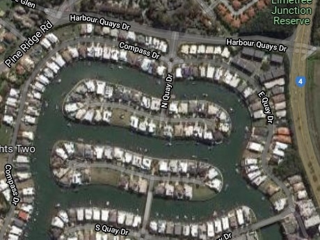 Location of body found in the water on the Gold Coast.