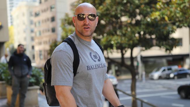 Tarek Zahed leaves the Downing Centre in Sydney following his extradition back to NSW from Victoria in April, 2021. Picture: Christian Gilles