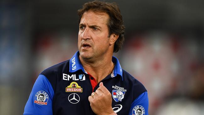 Luke Beveridge needs to fix his club’s goalkicking woes. Picture: Getty Images 