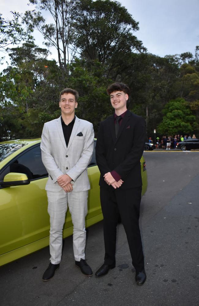 Findlay Lumsden and Hayden Gould at the Meridan State College formal 2024.