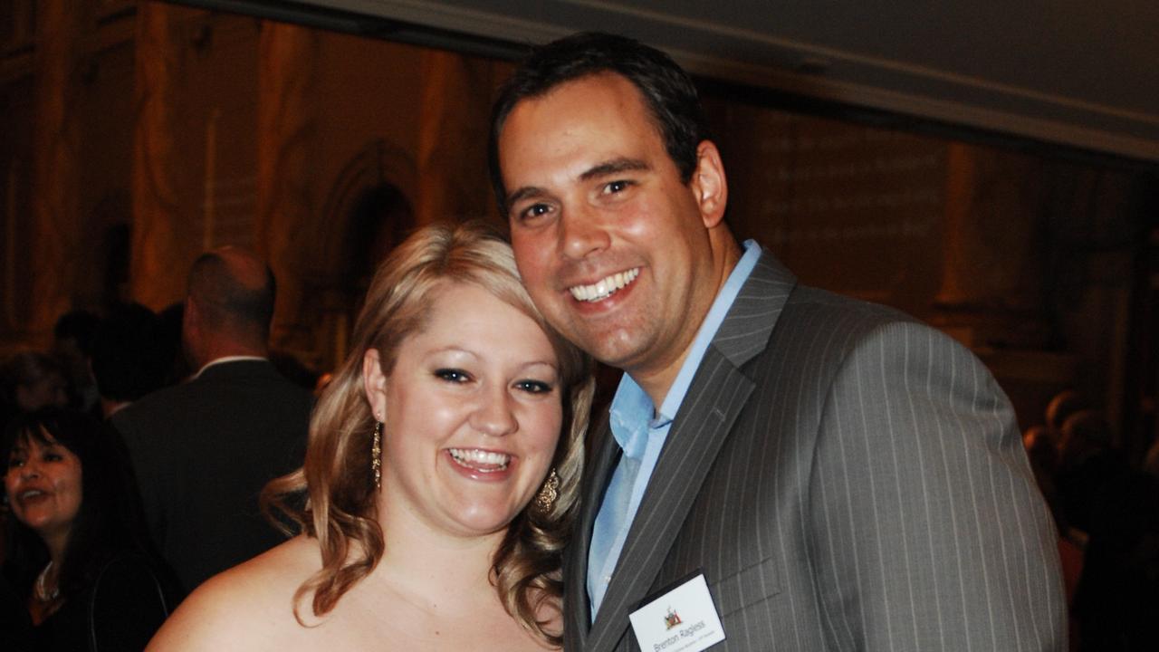 Hayley and Brenton Ragless at the Lord Mayor's Christmas Reception in 2008.