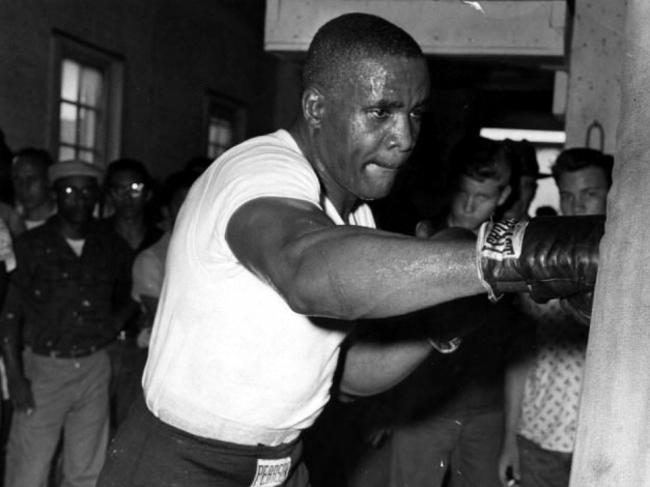 Sonny Liston in training.