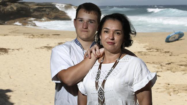 George Taranuschenko and his mother Tetiana. Picture: John Appleyard