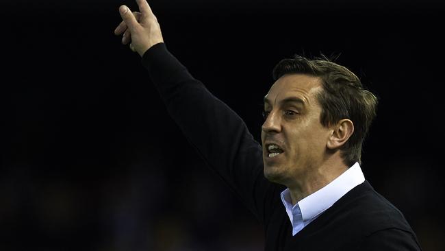 Gary Neville while in charge of Valencia.