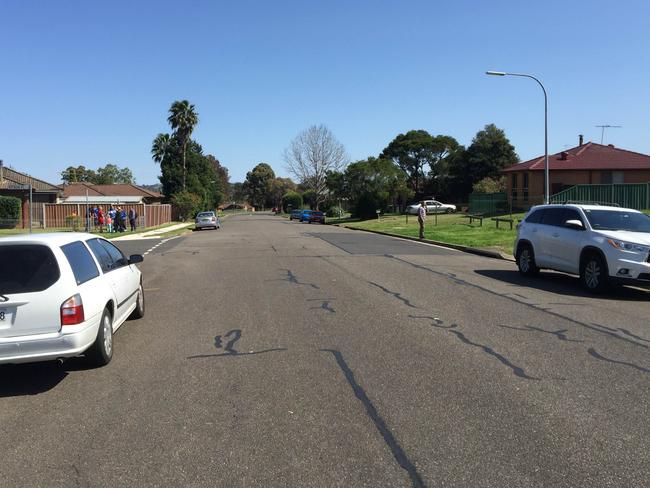 Ohlfsen Road in Minto where the man was stabbed. Picture: Ian Paterson