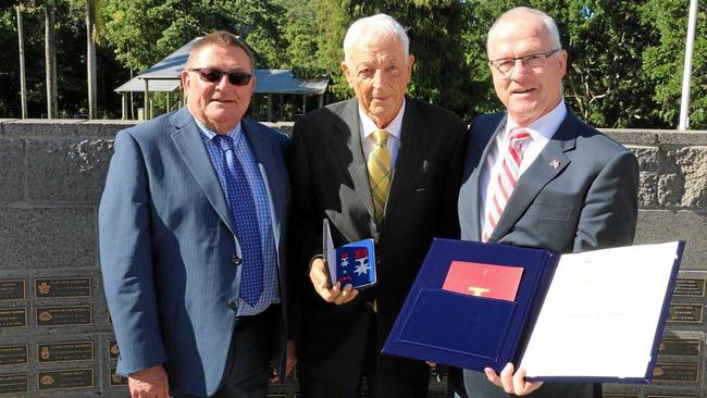 Cr Mike Cornwell, from Fenland District Council in England, Alan Hocking and Mayor Mark Jamieson. Picture: Contributed