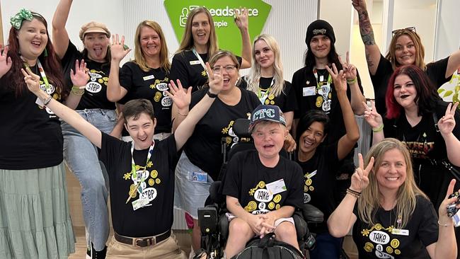 Headspace Gympie Staff and members of the Youth Engagement Committee (YEC) celebrate the grand opening of the service’s new centre at Duke St.