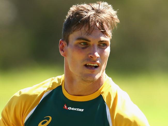 SYDNEY, AUSTRALIA - MARCH 23: Ed Jenkins participates in an Australian Sevens training session at the Sydney Academy of Sport on March 23, 2016 in Sydney, Australia. (Photo by Cameron Spencer/Getty Images)