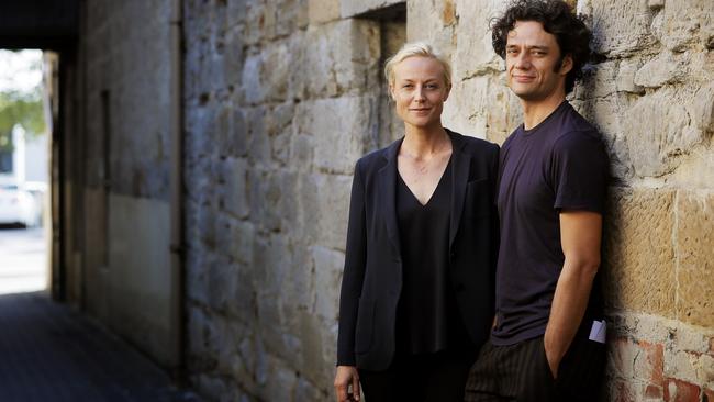 Marta Dusseldorp and Ben Winspear are setting up a theatre company in Hobart. Picture: Richard Jupe