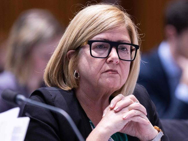 Attorney-General’s Department secretary Katherine Jones was grilled over the settlement. Picture: NCA NewsWire / Gary Ramage