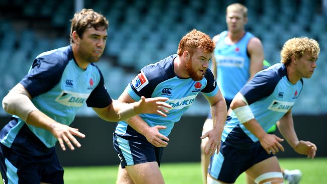 Harry Johnson-Holmes in action during a training session in Sydney.