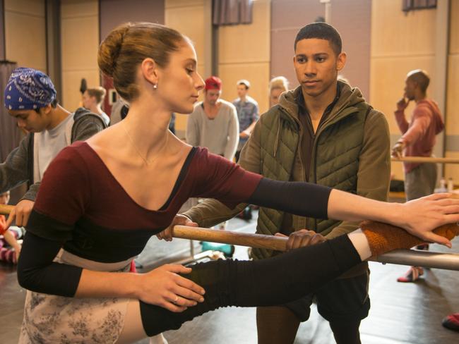 Goodwin (Tara) in a scene with Keiynan Lonsdale’s Ollie from Dance Academy: The Movie.