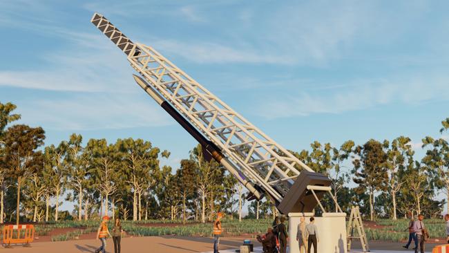 An artist’s impression of the East Arnhem Land space launch facility. Picture: Supplied