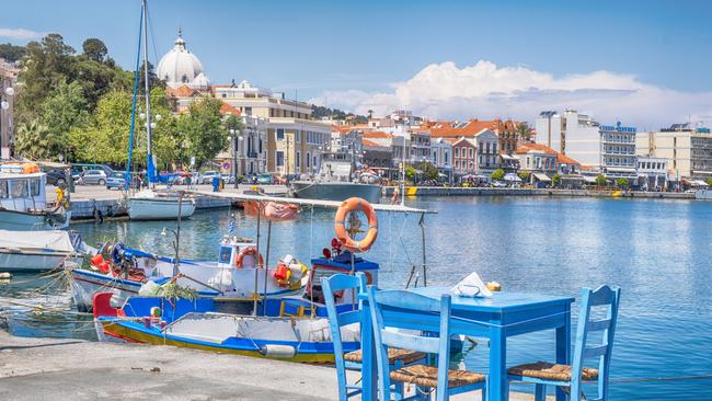 Mytilene, the capital of the Greek island of Lesbos.