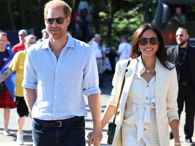 Harry stopped over in the UK before heading to the Invictus Games in Germany. Picture: Chris Jackson/Getty Images