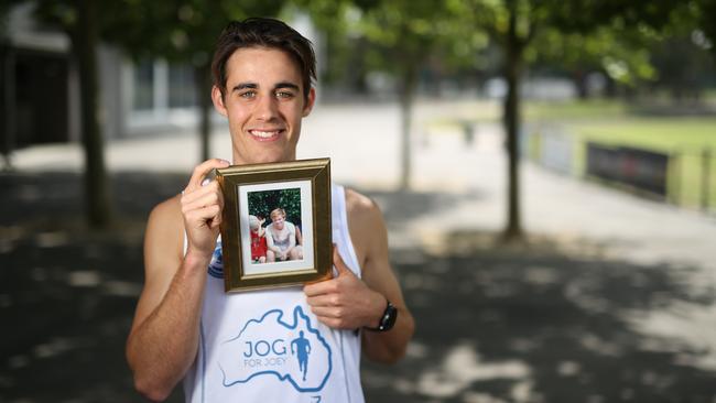 Sean is running in memory of his beloved teammate. Picture: Stuart Milligan