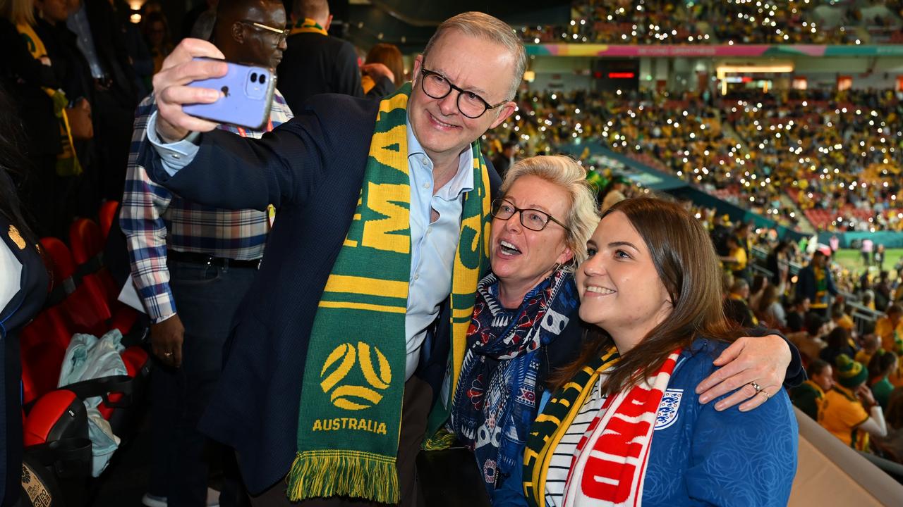 PM Anthony Albanese is a Matildas fan, like the rest of us. Picture: Matt Roberts – FIFA/FIFA via Getty Images