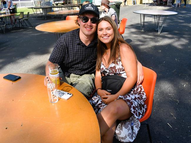 The Gippsland Beer Fest in Tinamba on Saturday, November 16, 2024: Kai Maclean and Ellie Beechey-Danvers. Picture: Jack Colantuono