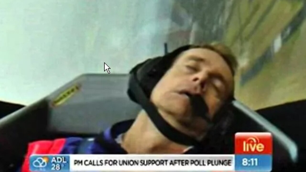 Denyer passed out live on air during a plane ride with Red Bull stunt pilot Matt Hall.