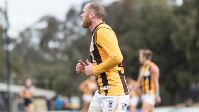 Jarryd Roughead wore the long sleeves for Box Hill today. Picture: Kadek Thatcher