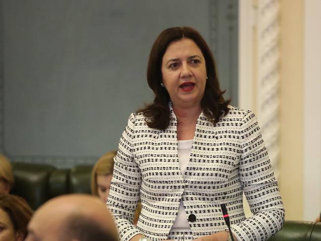 Premier Anastacia Palaszczuk. Question time at Queensland Parliament. Pic Peter Wallis