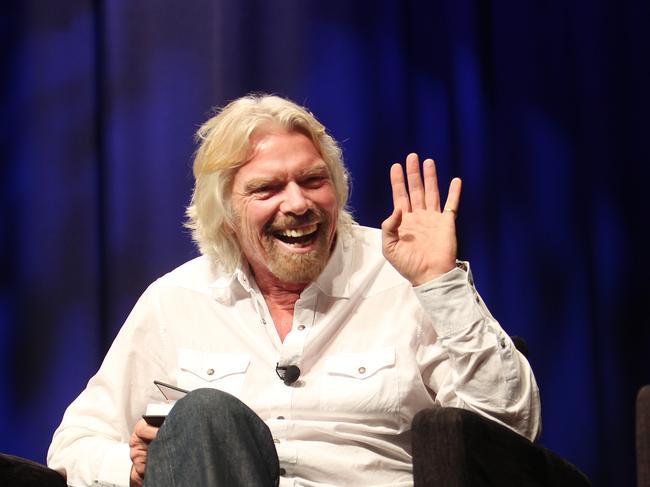 Sir Richard Branson at the Convention centre. Pic Annette Dew