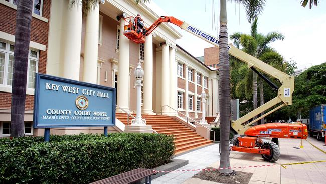 The Queensland University of Technology was used as a city hall in Florida for the film. Picture: Peter Wallis