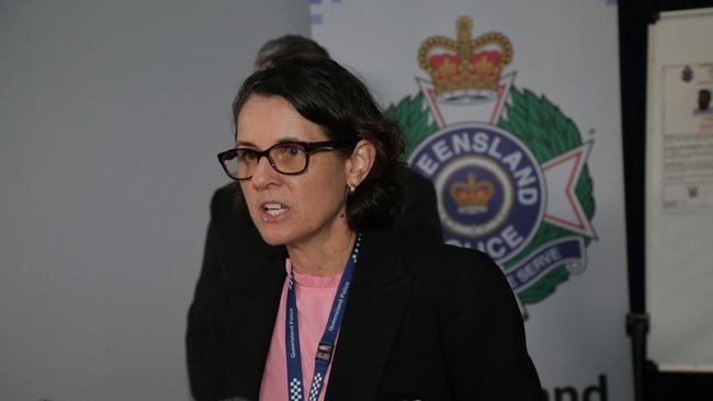 Detective Acting Superintendent Sonia Smith a press conference at the Cairns Police station. Picture: Peter Carruthers