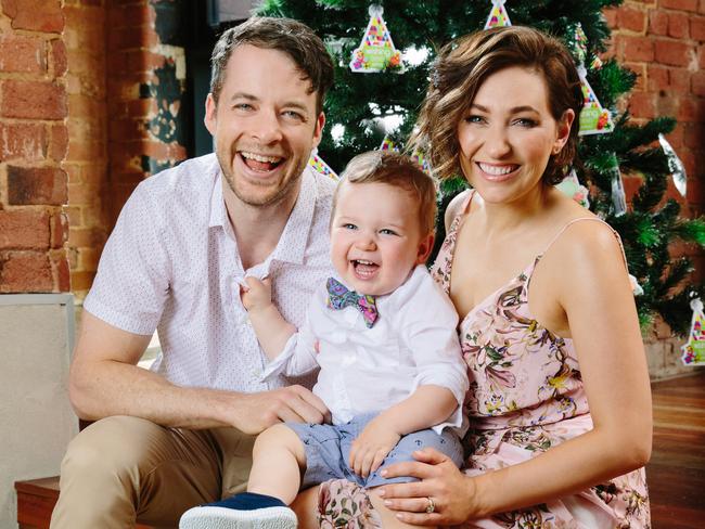 Zoe Foster Blake with husband Hamish Blake and the couple’s adorable son Sonny.