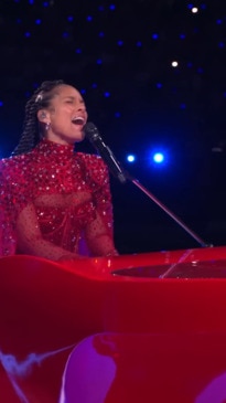 Did the NFL change Alicia Keys' pitch during the halftime show?