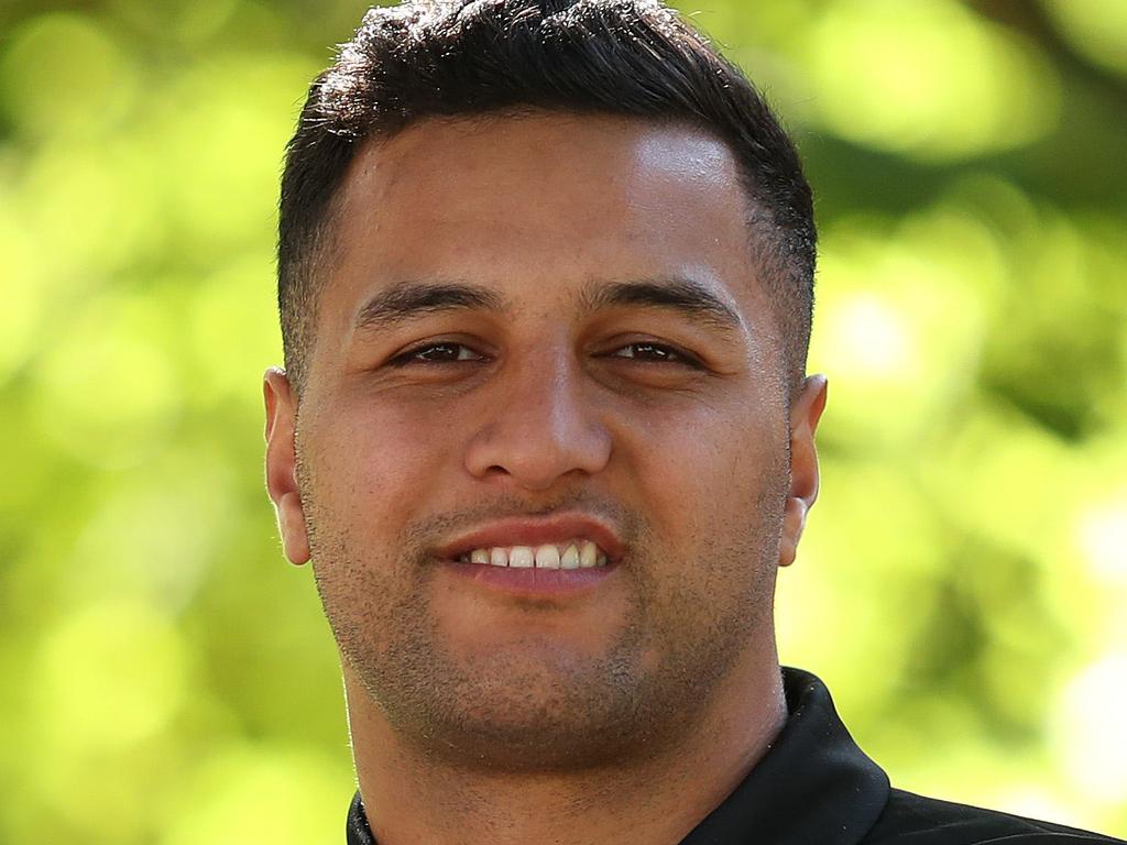 Wests Magpies skipper Kauri Aupouri-Puketapu at his work, Giant Steps autism school in Gladesville. His team will play the preliminary game at the new Bankwest Stadium and will be the first ever player to run out at new stadium. Picture: Brett Costello