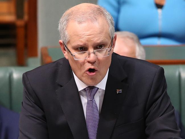 Treasurer Scott Morrison Delivering the 2017 Budget in the House of Representatives Chamber, in Parliament House, Canberra. Picture Kym Smith