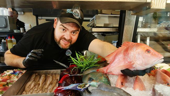 Blu by Australian Seafood’s Theodore Patsiotis with his catch of the day. Picture Norm Oorloff