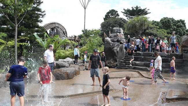 There’s plenty of places to cool off in the Wild Play Garden on the hottest summer days. Picture: AAP Image