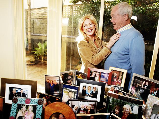 Kerri-Anne Kennerley and husband John in 2012 at home in Woollahra, which has now been extensively modified for his wheelchair. Picture: News Corp.