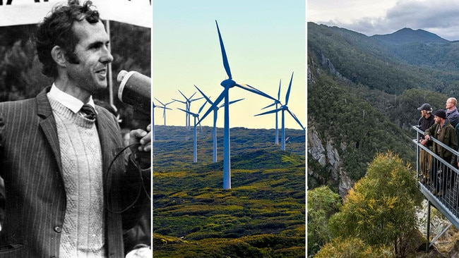 Bob Brown, pictured in 1983, has compared the proposal for a wind farm in northern Tasmania to the Franklin Dam. Picture: Chris Crerar/News Corp/istock