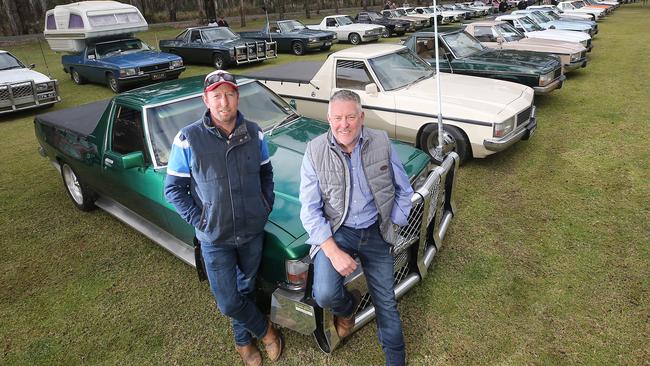 Event organiser Shaun Trotter, from Moama, with brother Leigh Murphy, from Lethbridge. Picture: Yuri Kouzmin