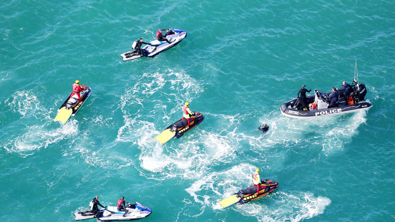 The search for the missing Yak-52 plane around South Stradbroke Island (Jumpinpin) where the pilot and passenger on board are still missing. Picture: NIGEL HALLETT