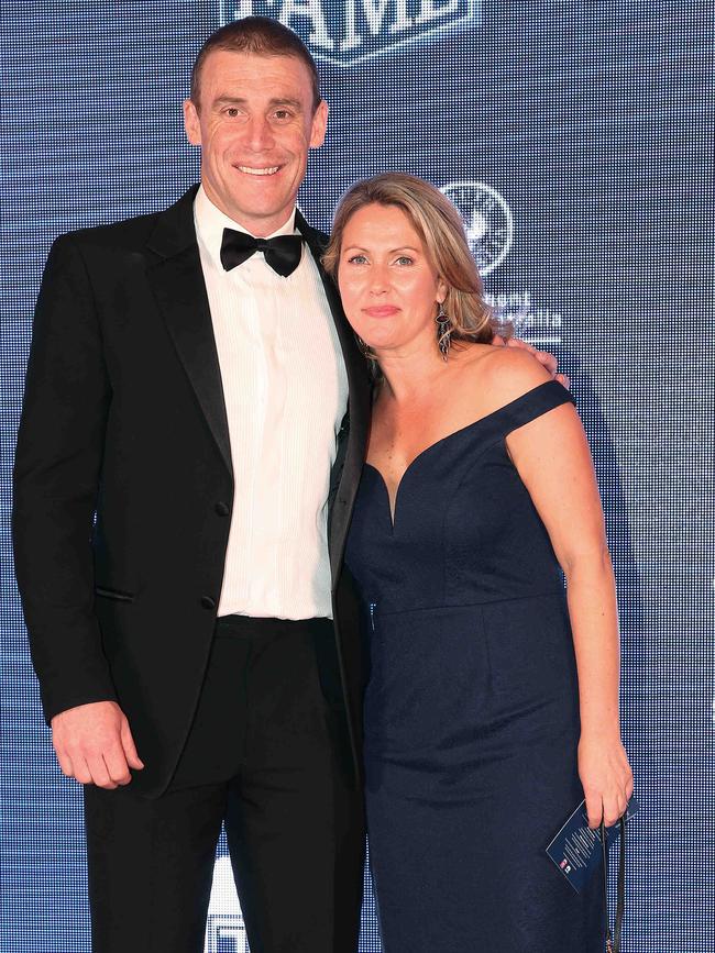 With wife Maggie at the AFL Hall of Fame event in 2017. Picture: Dean Martin