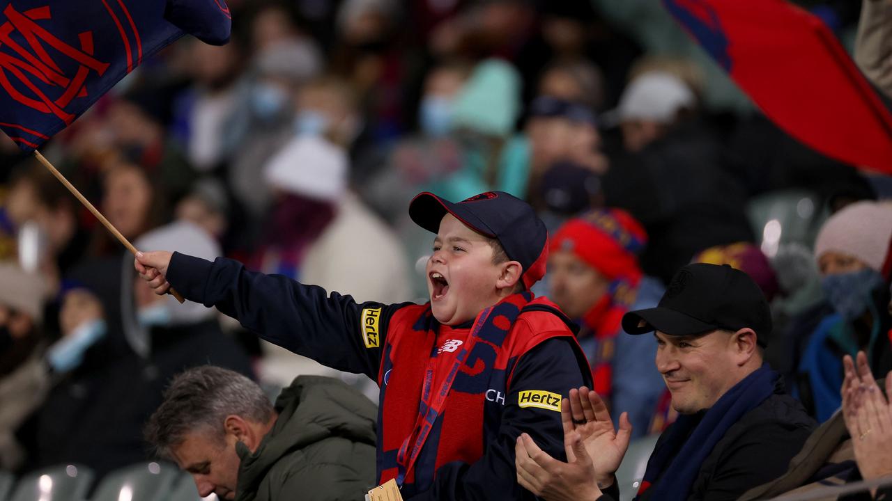 Young Melbourne fans could be in for a late night to see the end of the grand final.