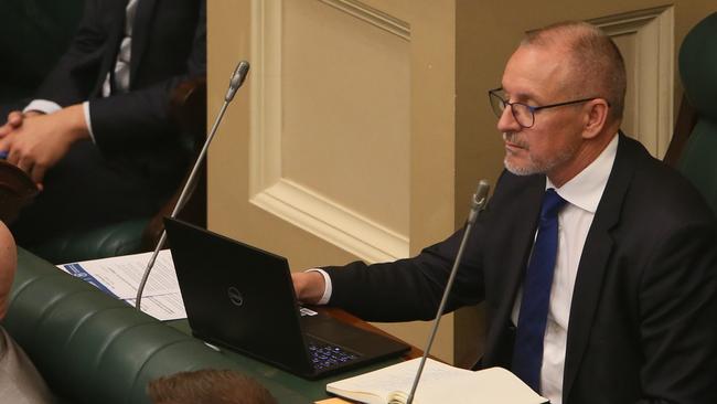 Former premier Jay Weatherill working assiduously on behalf of his constituents … or possibly updating his LinkedIn profile.