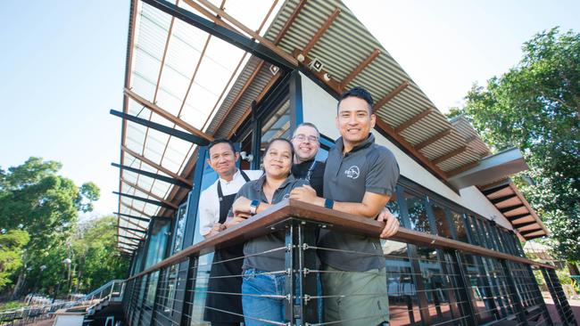 <s1>Winning staff from Pee Wee’s at the Point: Jay Embuscado, Maria Tendilla, Paul Jones and Ronald Dallakoti. Picture: Glenn Campbell</s1>