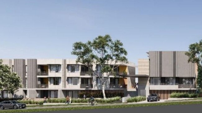 An artist’s render of the proposed Bomaderry “build to rent” apartments.