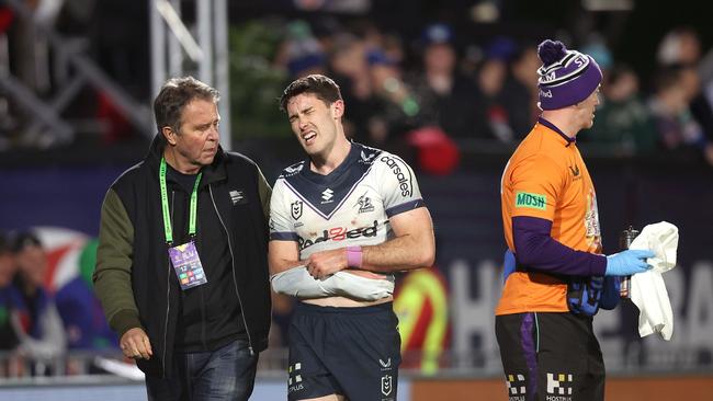 Melbourne will also be looking for another new option at fullback, with Nick Meaney looking to have suffered a serious injury. Picture: Getty Images.