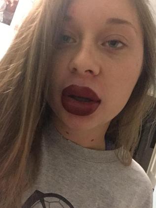 Bad look ... one of many Kylie Jenner Challenge fails posted on social media. Picture: Twitter