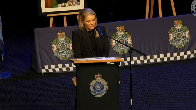 Long-time friend Claire Campbell spoke about the impact of Mr Notaro on her family’s life. Picture: QPS