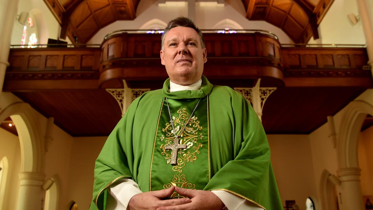 Bishop Tim Harris at Townsville's Sacred Heart Cathedral. Picture: Evan Morgan