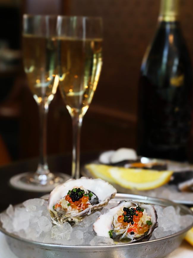 The Morrison Bar and Oyster Room’s Million Dollar Oysters. Picture: Jenifer Jagielski