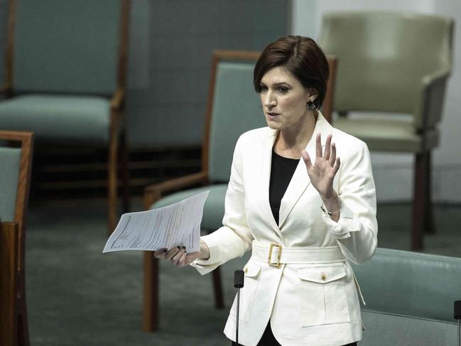 CANBERRA, AUSTRALIA NewsWire Photos MARCH, 25 2021: Nicolle Flint before Question Time in the House of Representatives in Parliament House in Canberra.Picture: NCA NewsWire / Gary Ramage